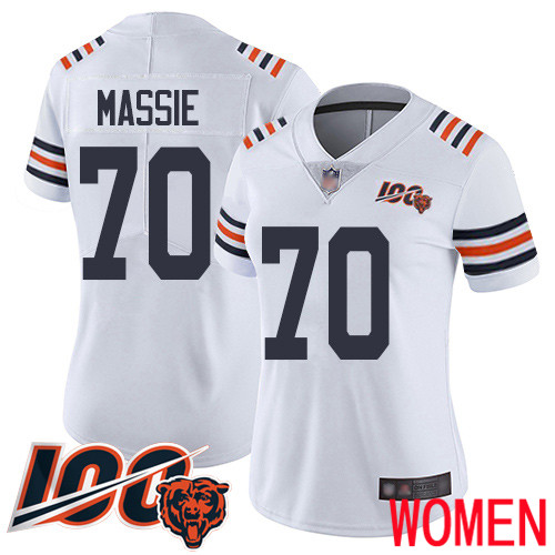 Chicago Bears Limited White Women Bobby Massie Jersey NFL Football #70 100th Season